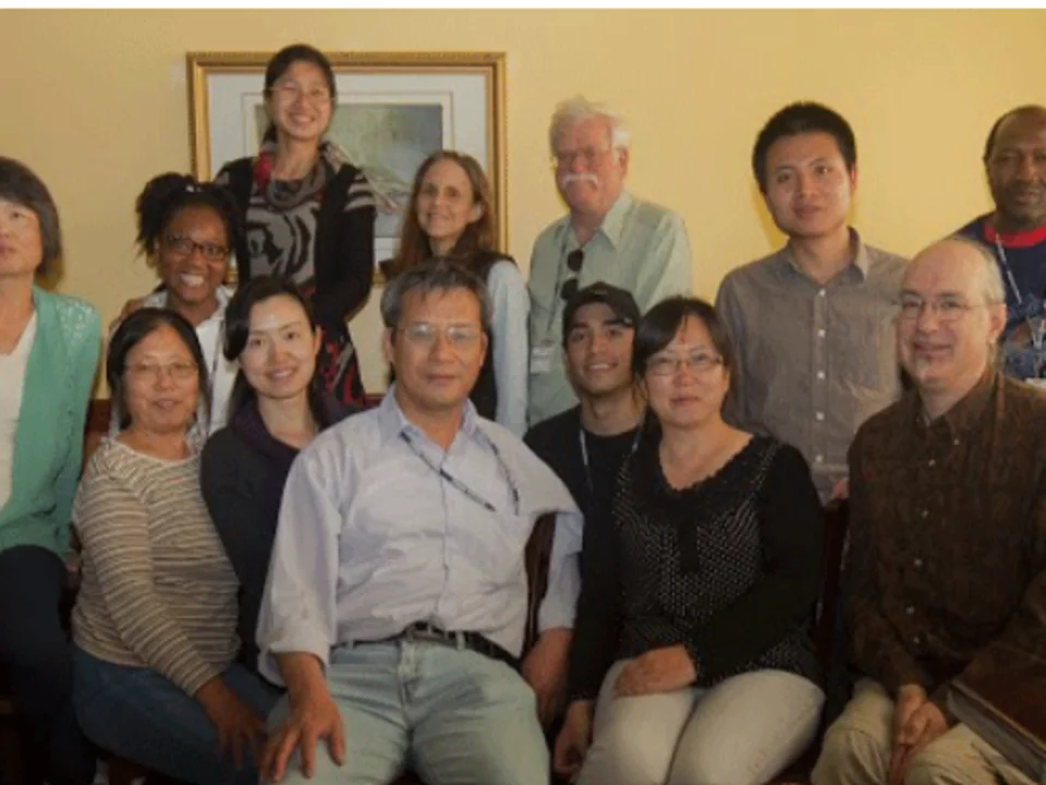 Group shot of Alzheimer's research scientists. 